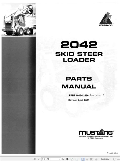 2042 mustang skid steer parts|mustang 2044 parts manual.